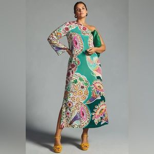 Anthropologie One-Shoulder Printed Shift Dress